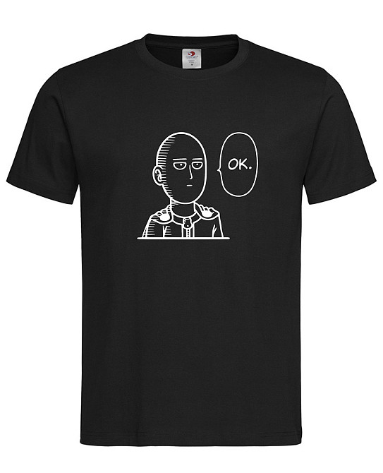 Футболка «Сайтама — One Punch Man» — для настоящих фанатов аниме Черный, L Городище - изображение 1