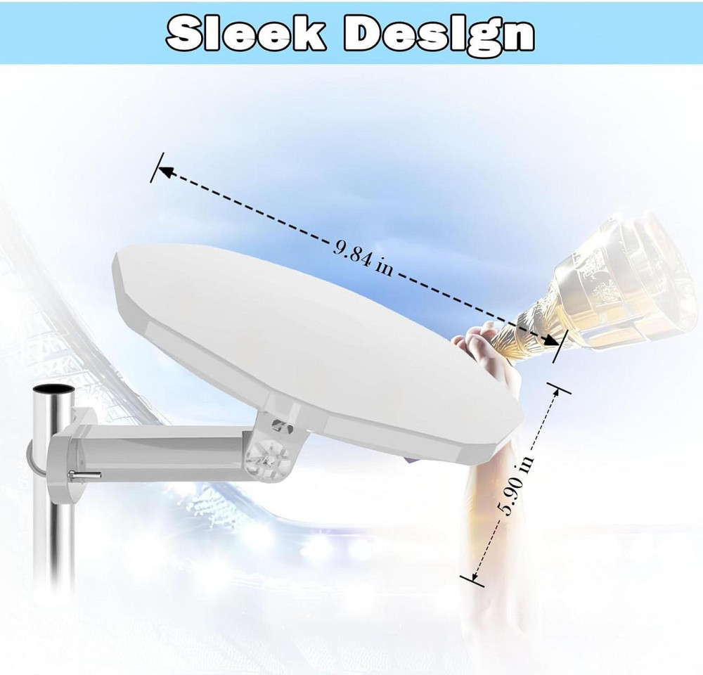 Наружная антенна DTB TECH A белая высокого усиления 360° омнидиректная VHF UHF для Т2 цифрового телевидения Киев - изображение 6