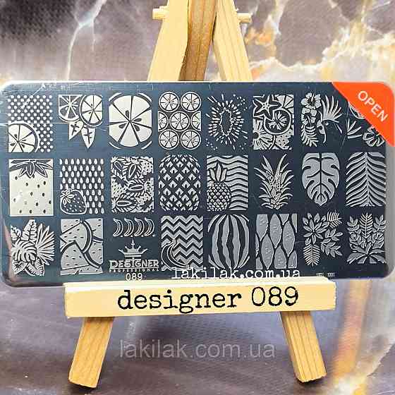Пластина 089 для стемпінгу Designer Professional (12х6см) Херсон