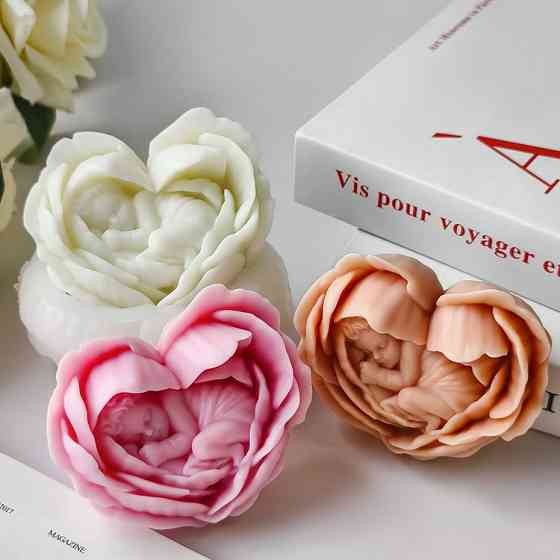 Силиконовая форма для изготовления свечи, молд для изделий из соевого,пчелиного воска и парафина 92 х 83 х 45 мм Кам'янець-Подільський