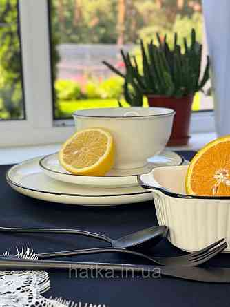 Тарілка глибока салатник із ручками "Вінтажний" 15*12*5,5 см 450 мл квадратна кераміка для дому та ресторанів Київ