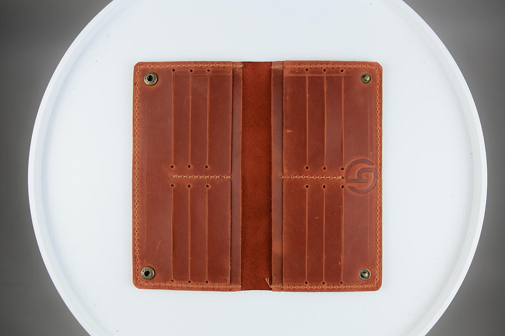 Чоловіче портмоне Skill із натуральної шкіри Crazy Horse SH107 (Світло-коричневий) Суми - фото 5