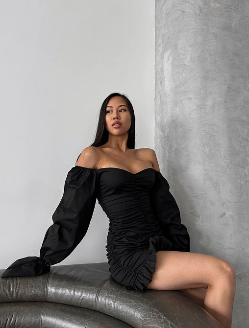 Жіноча приваблива вечірня міні-сукня з турецького коттона Одеса - фото 2