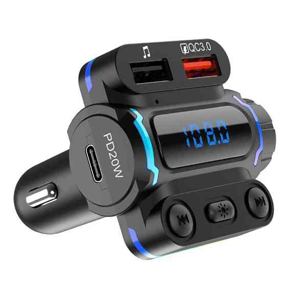 Автомобільний FM модулятор з дисплеєм,Bluetooth,Aerbes AB-CZ04 SBR Київ