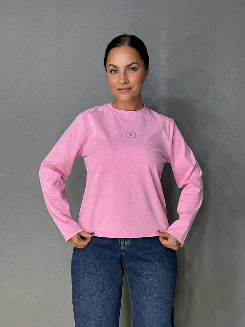 Лонгслив женский A-N 2517-5 трикотажный варка тай-дай с камешками 