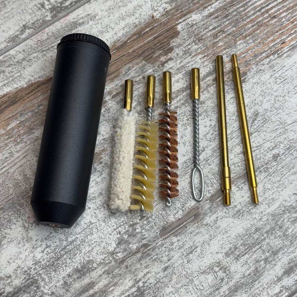 Компактный набор для чистки оружия 9 мм (.38), ершики и насадки в кейсе для пистолетов и револьверов Киев - изображение 5