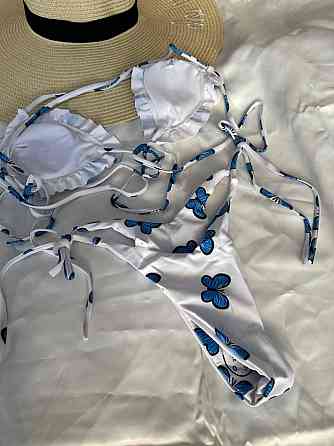 Жіночий роздільний купальник з принтом Білий S Харків