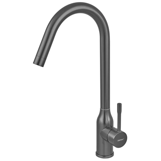 Кухонный смеситель ZERIX CRV-011 GRAPHITE из нержавеющей стали цвет графит ZX6149 Харьков
