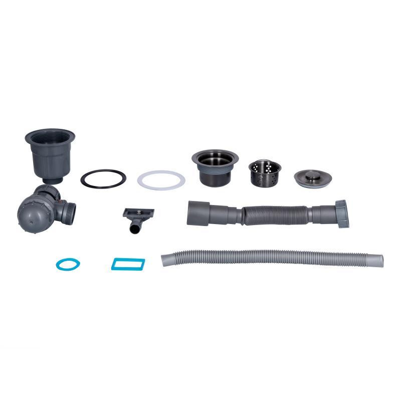 Мойка для кухни с нержавеющей стали интегрированная Lidz Handmade H7849BR Brushed Black PVD (3/1мм) черная Киев - изображение 9