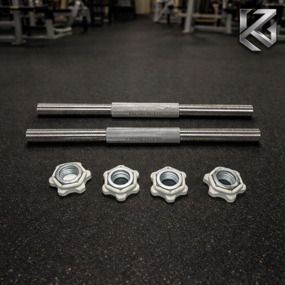 Грифи гантельні по 42 см з діаметром 25 мм 2 шт Kachai Zelezo Iron Pro Київ