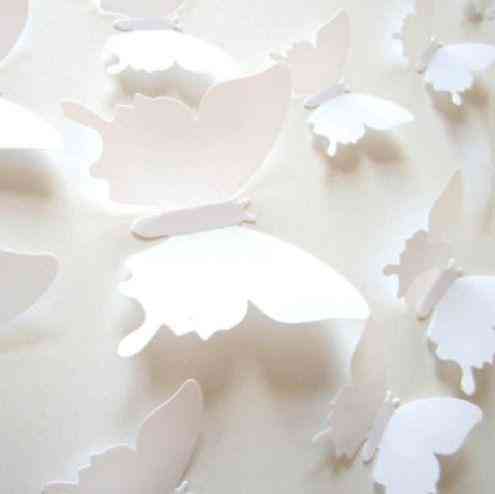 Метелики для декору 12 штук білий Київ