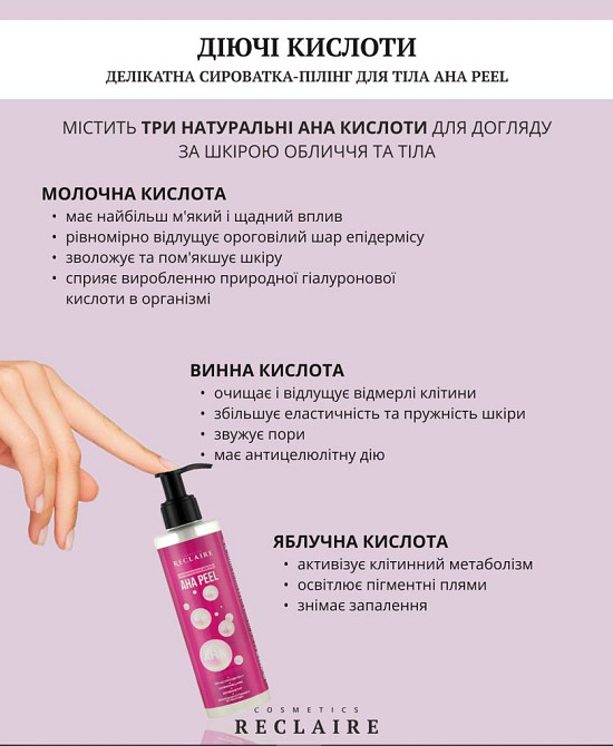 Антицеллюлитный пептидный набор с пилингом Пилинг+Сыворотка+Обертывание Reclaire cosmetics Киев - изображение 5