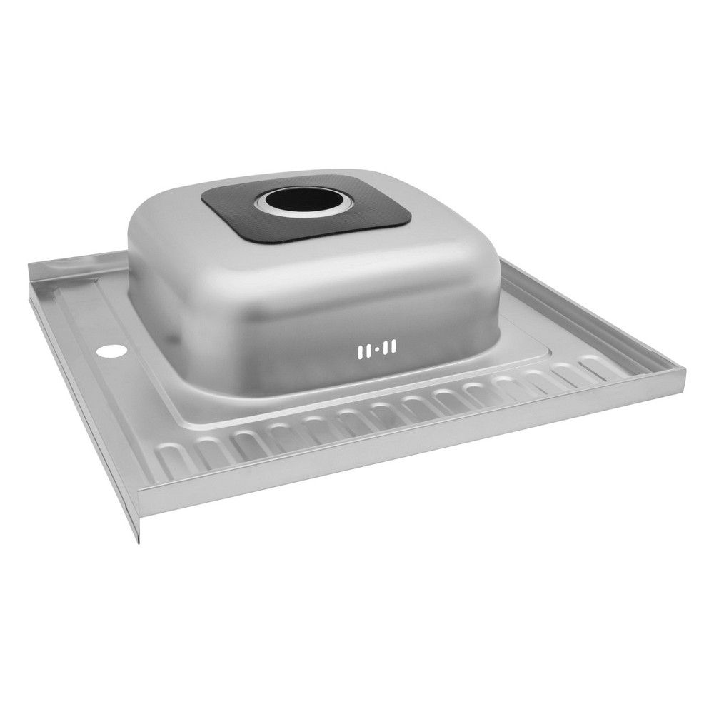 Кухонная мойка накладная Kroner KRP Satin - 6060L (0.6 мм) Киев - изображение 4