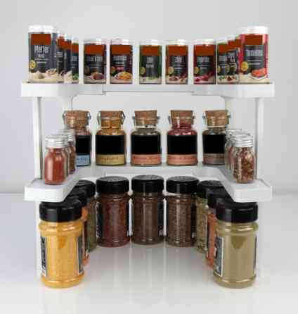 Полочка стеллаж для специй и баночек в тумбочку на кухню Винница