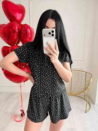 Женская стильная домашняя пижама с велюром Одесса