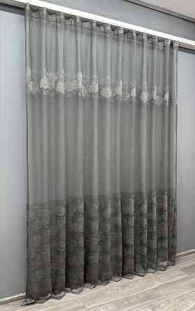 Тюль VR-Textil 1640т Greta Жаккард Графитовый 300х270 см (42-0602) Киев