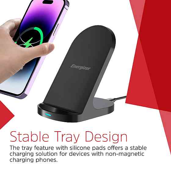 Зарядний пристрій Wireless Energizer WCP108 QI 15W чорний Винница