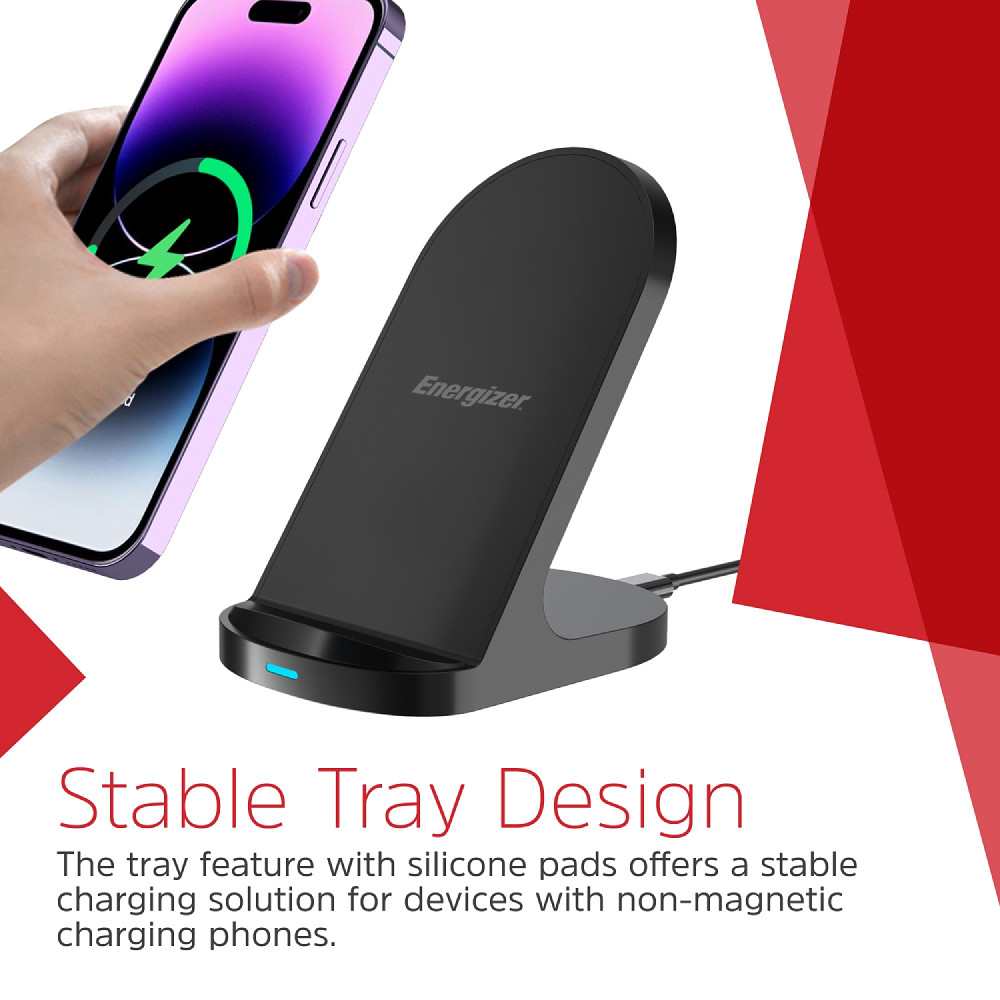 Зарядний пристрій Wireless Energizer WCP108 QI 15W чорний Винница - изображение 2