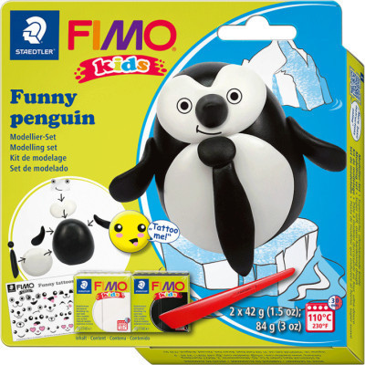 Набір для творчості Fimo Kids Пінгвінчик 2 кольори х 42 г (4007817078709) Вінниця - фото 1