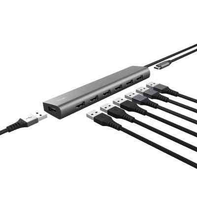 Порт-репликатор Trust Dalyx 7-in-1 USB-A 3.2 Aluminium Dock (24967_TRUST) Винница