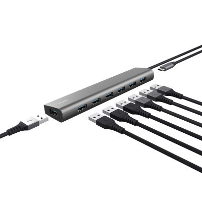 Порт-репликатор Trust Dalyx 7-in-1 USB-A 3.2 Aluminium Dock (24967_TRUST) Винница - изображение 6