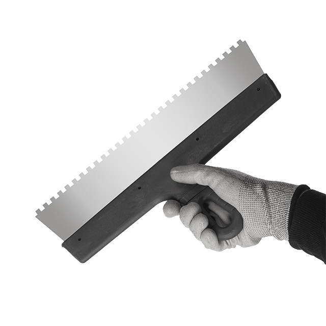 Шпатель із нержавіючої сталі, 350 мм, зуб: 6×6 мм INTERTOOL KT-2356 Київ - фото 3