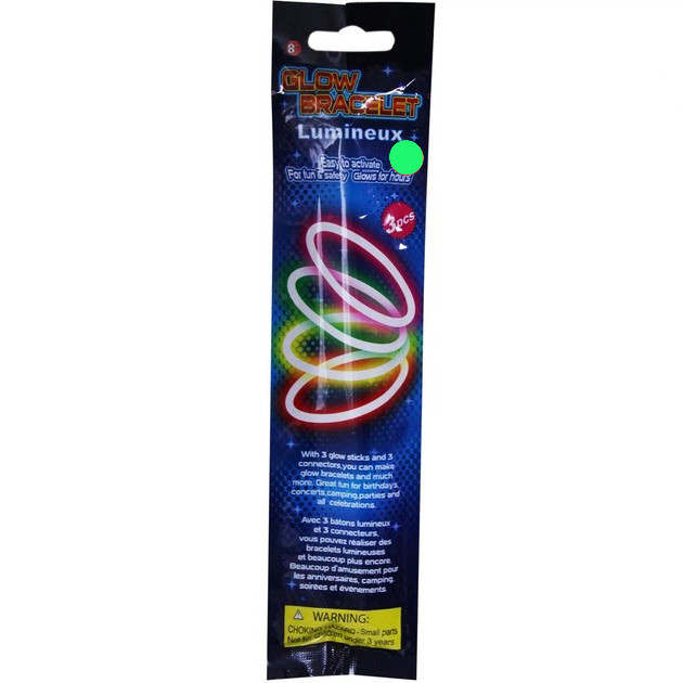 Неоновий браслет 3 в 1 PR908(Green) 6 годин світла Вінниця - фото 1