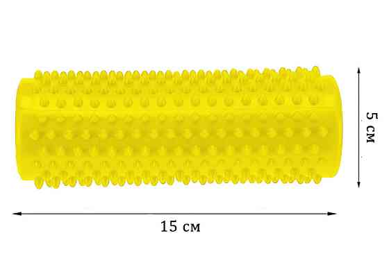 EasyFit Масажний циліндр EasyFit Spindle з шипами жовтий Київ