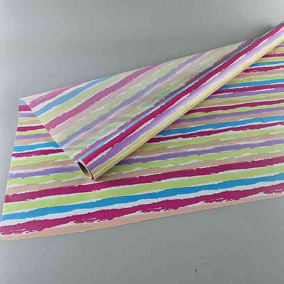 Калька для цветов рулон 8м тонированный матовый (77) (h680) №801 Радуга-1 (1 шт) Харьков