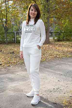 Жіночі спортивні штани, молочні, тринитка Крохатушка одяг Київ