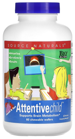 Внимательный ребенок Source Naturals Attentive Child 60 таб жевательных сладких Киев