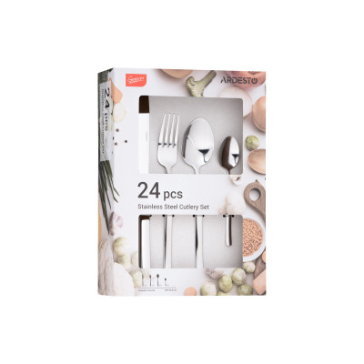 Набір столових приборів Ardesto Gemini Lucca 24 пр (AR1924LCS) Вінниця - фото 3