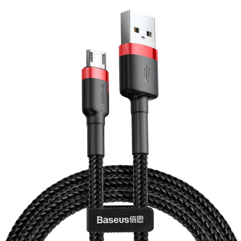 Кабель Baseus cafule Cable USB For Micro 2A 3m Red+Black Киев - изображение 1