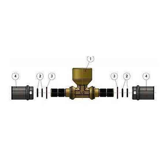 Трійник із внутрішньою різьбою прес APE ITALY AP 132 16х1/2″х16 (000001727) Київ