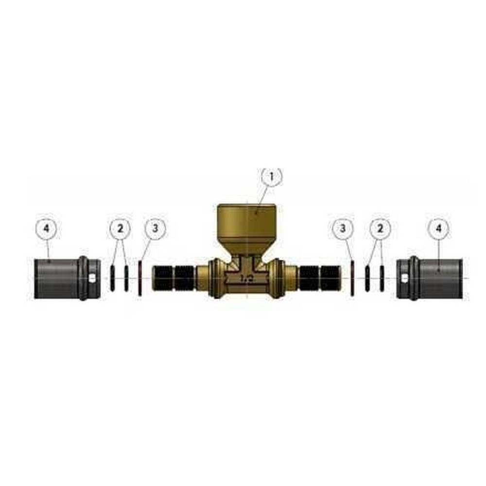 Трійник із внутрішньою різьбою прес APE ITALY AP 132 16х1/2″х16 (000001727) Київ - фото 3