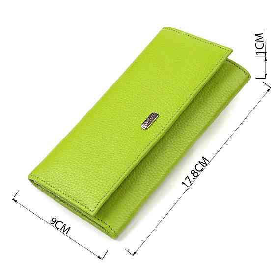 Молодежный кошелек из натуральной кожи флотар CANPELLINI 21833 Салатовый Киев