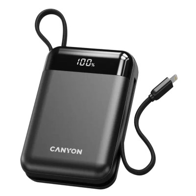 Батарея универсальная Canyon 20000mAh OnPower 204 PD/20W Built-in Lightning Cable (CNS-CPB204B) Винница - изображение 1