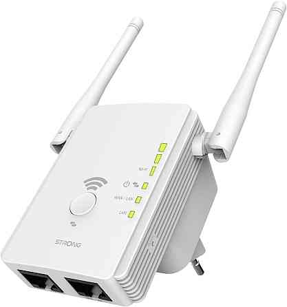 Wi‑Fi репитер Strong White V2 300 Mbit/s 802.11b/g/n с двумя антеннами LAN WPS WPA2 Киев