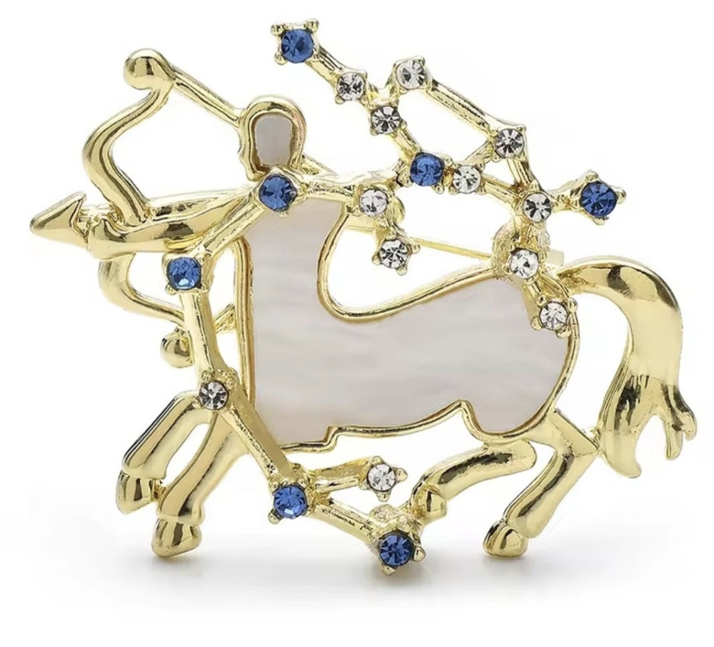 Брошка знак зодіаку "Стрілець" Золотистий Сміла - фото 1