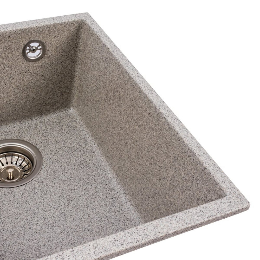 VALESO Гранітна мийка для кухні VALESO ROXY 3744 матова Сіра Киев - изображение 4