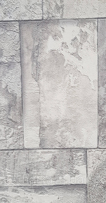 Обои виниловые на флизелине AdaWall Roka 1.06х10 под плитку структурные серые белые серебристые 23106-1 Киев - изображение 3