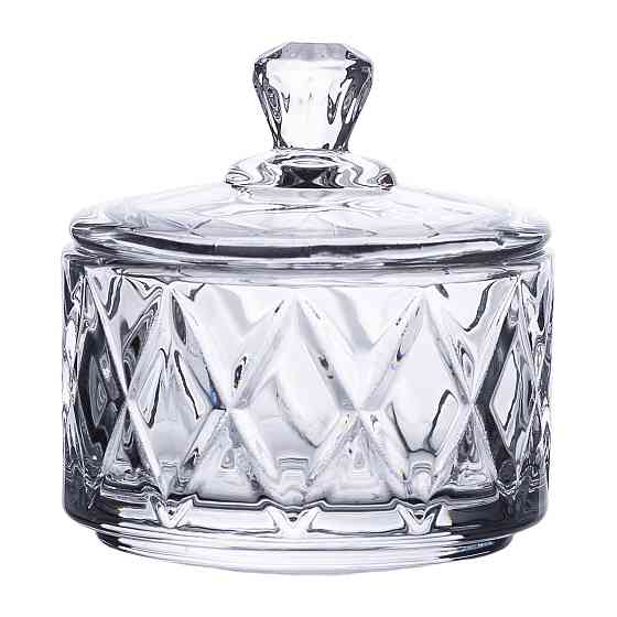 Цукерниця з кришкою Ø 6.5 см ваза цукерниця кругла скляна HP-YH-28 Коломия