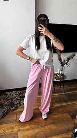 Женские прогулочные брюки из плюш велюра Розовый, 44/46 Одесса