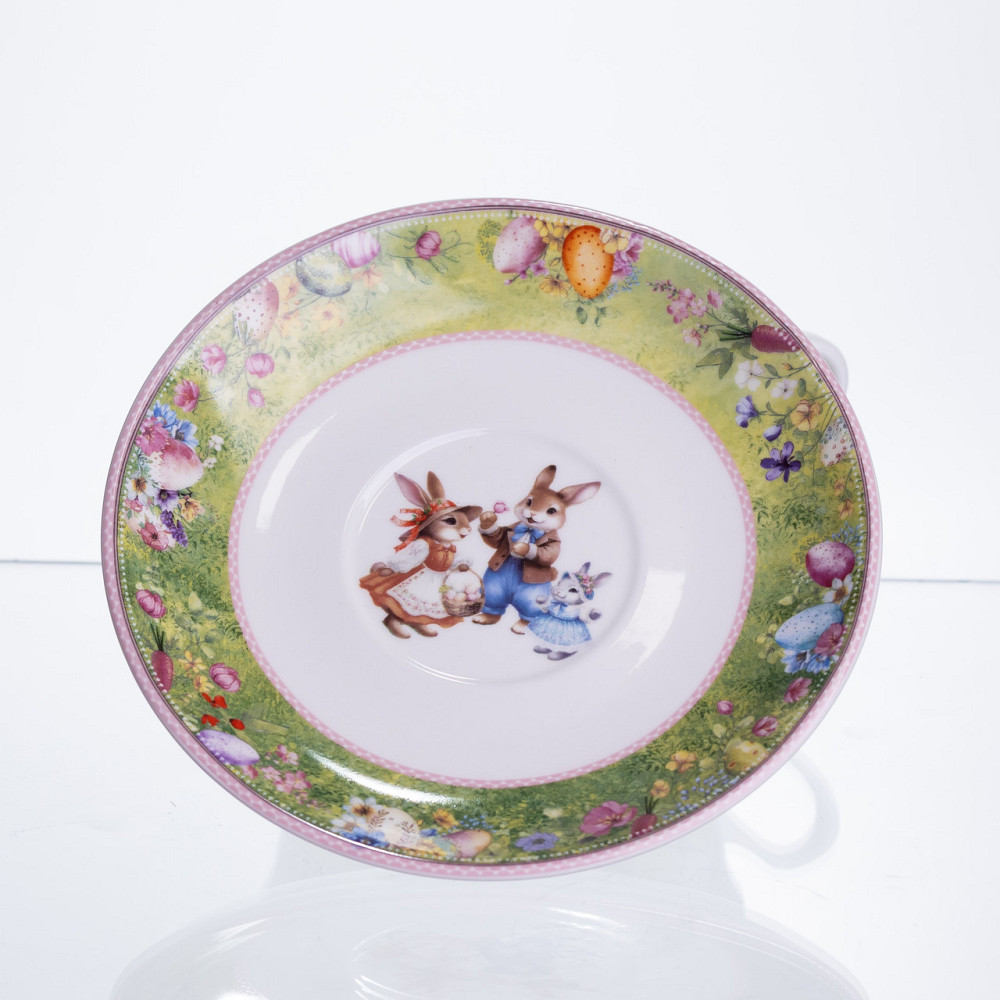 Чашка порцелянова для чаю Rabbit Family 200 мл з блюдцем HP-7323-9 Коломыя - изображение 4