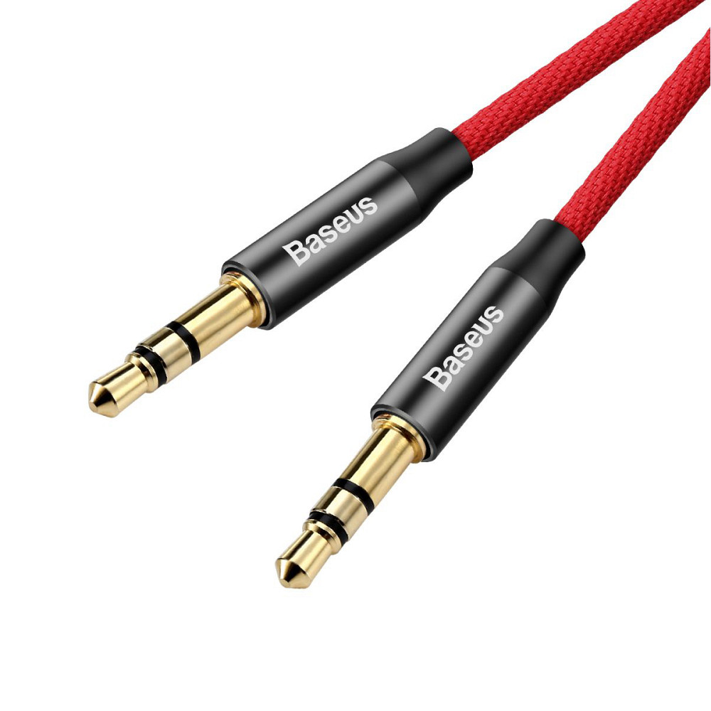 Кабель AUX Audio TRS M/M 1.0 м Yiven Audio Cable M30 червоно-чорний Baseus Вінниця - фото 2