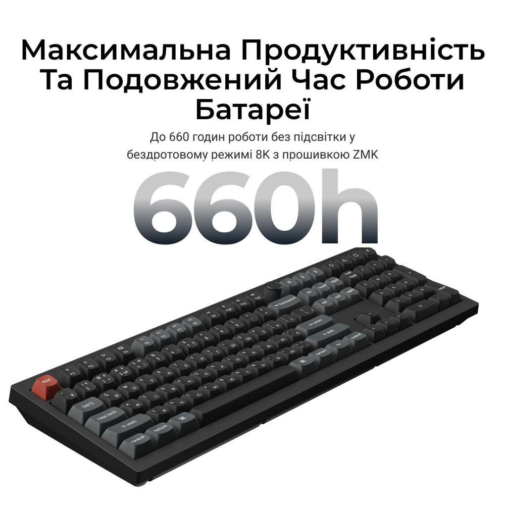 Клавіатура бездротова Keychron V6 Ultra Keychron Red Switch Black RGB (V6U-D1-UA) ( 22189 ) Харьков - изображение 10