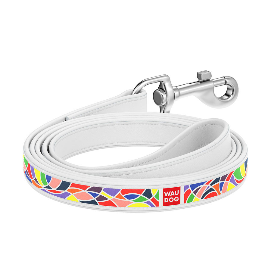 Повідець WAUDOG Design з малюнком "Вітраж" (ширина 12 мм, довжина 122 см) білий Коломыя - изображение 1