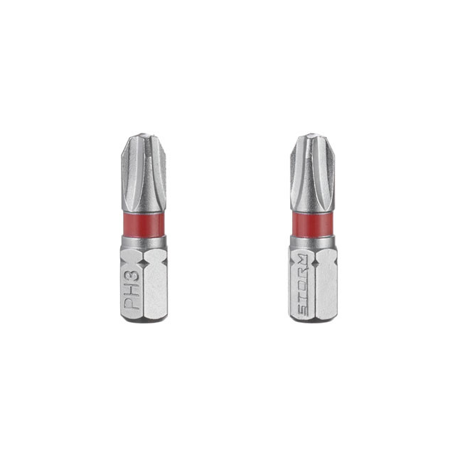 Комплект викруткових насадок, PH3, 1/4"×25 мм, S2, 2 од., STORM Львів - фото 3