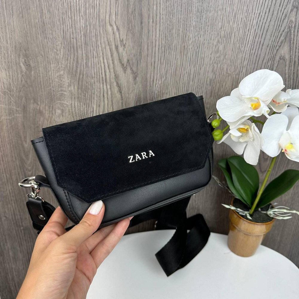 Маленька жіноча сумочка клатч замшева стиль Зара, міні сумка на плече Zara ( 22172 ) Харьков - изображение 2