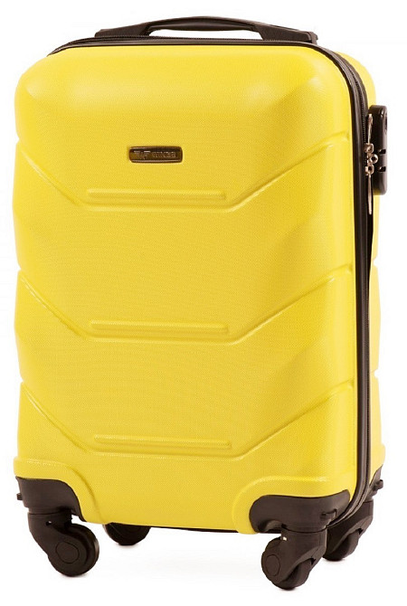Валіза пластикова WINGS 147 мікро 51 см жовта Київ - фото 1
